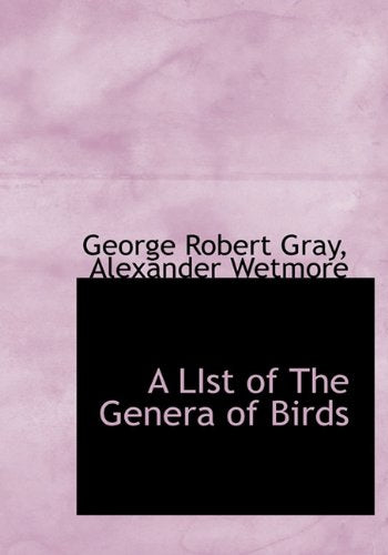 A List of the Genera of Birds book