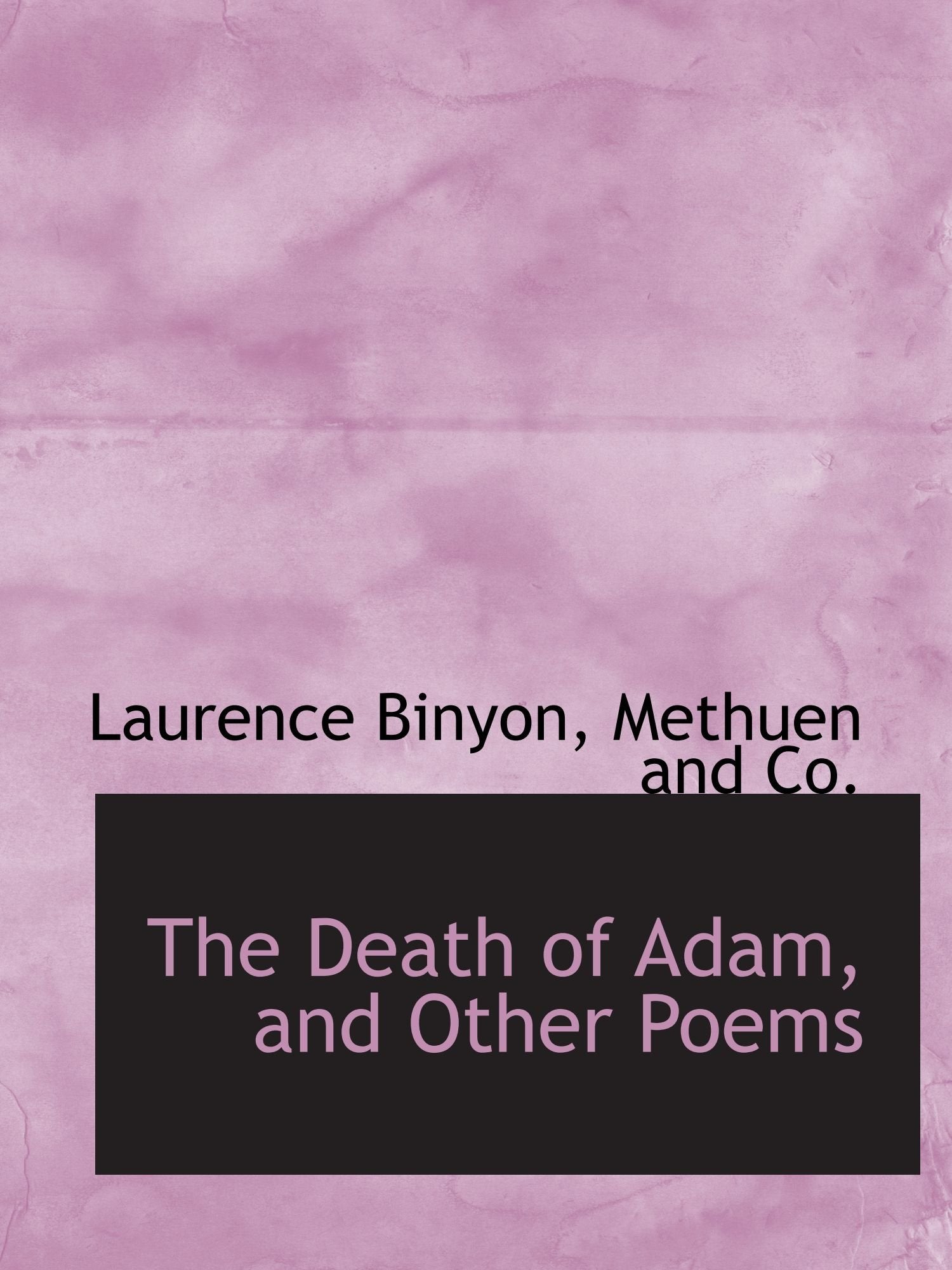 The Death of Adam, and Other Poems Books