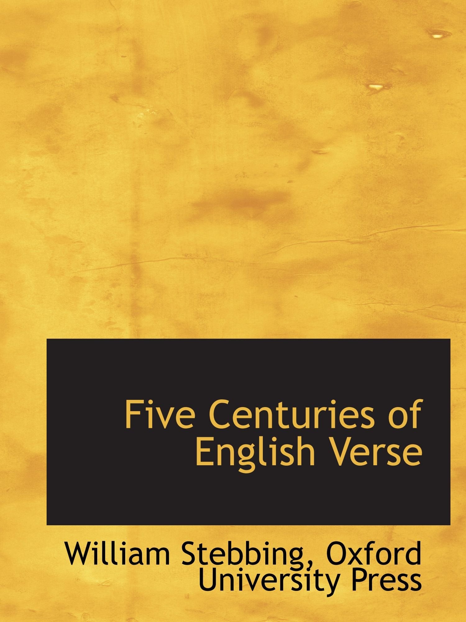 Five Centuries of English Verse book