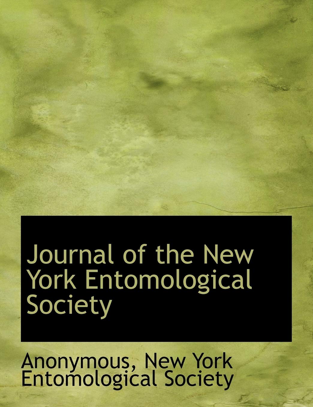 Journal of the New York Entomological Society Natural Sciences
