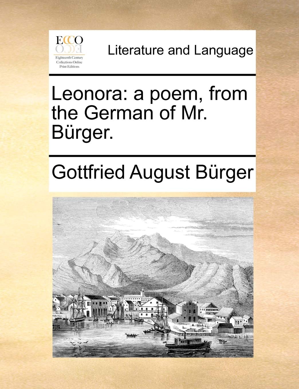 Leonora: A Poem, from the German of Mr. Brger. Social Sciences