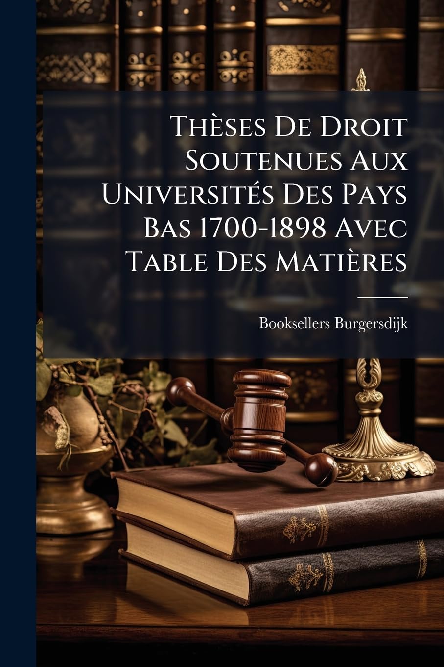 Thèses De Droit Soutenues Aux Universités Des Pays Bas 1700-1898 Avec Table Des Matières book