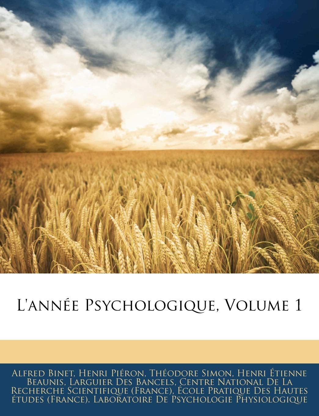 L'Annee Psychologique, Volume 1 book