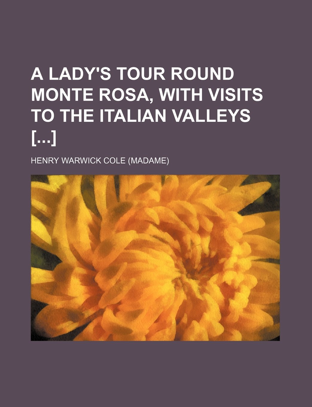 A Lady's Tour Round Monte Rosa, with Visits to the Italian Valleys [] Books