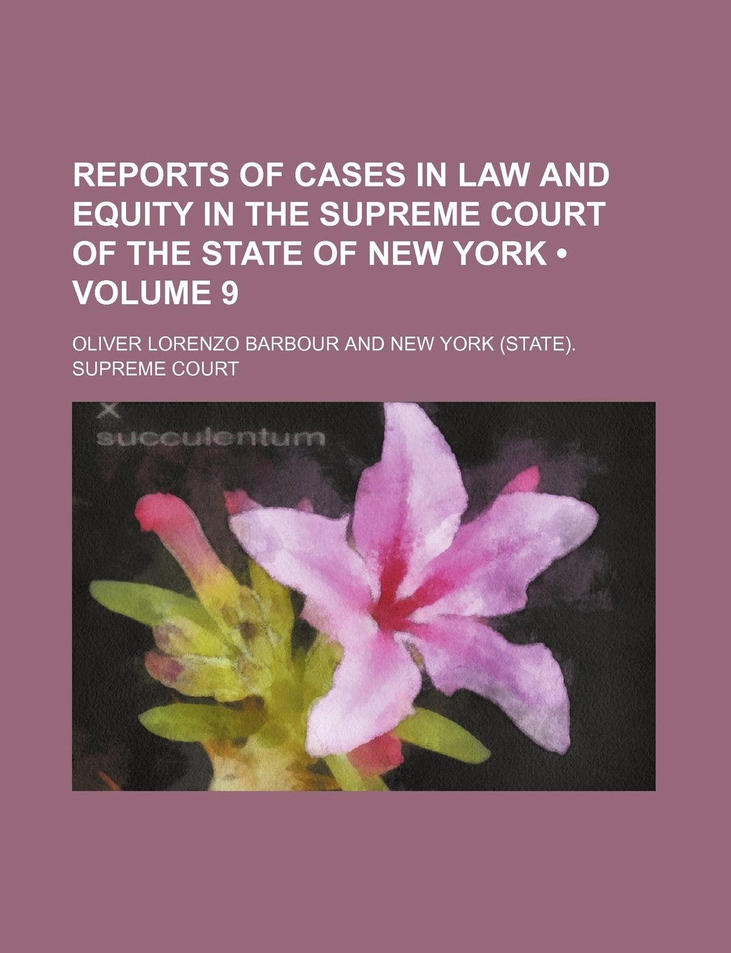 Reports of Cases in Law and Equity in the Supreme Court of the State of New York (Volume 9) Books