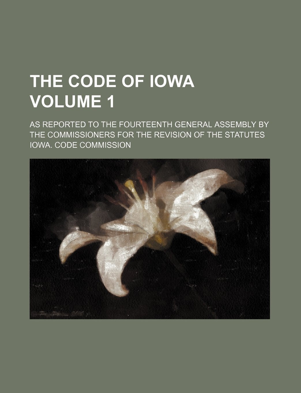 The Code of Iowa Volume 1; As Reported to the Fourteenth General Assembly by the Commissioners for the Revision of the Statutes Books