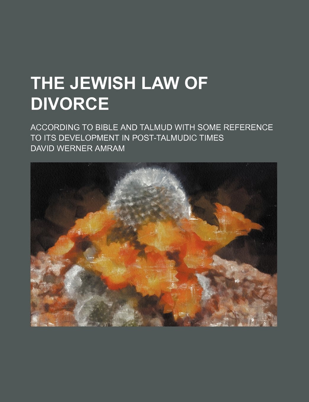 The Jewish Law of Divorce; According to Bible and Talmud with Some Reference to Its Development in Post-Talmudic Times Politics & History