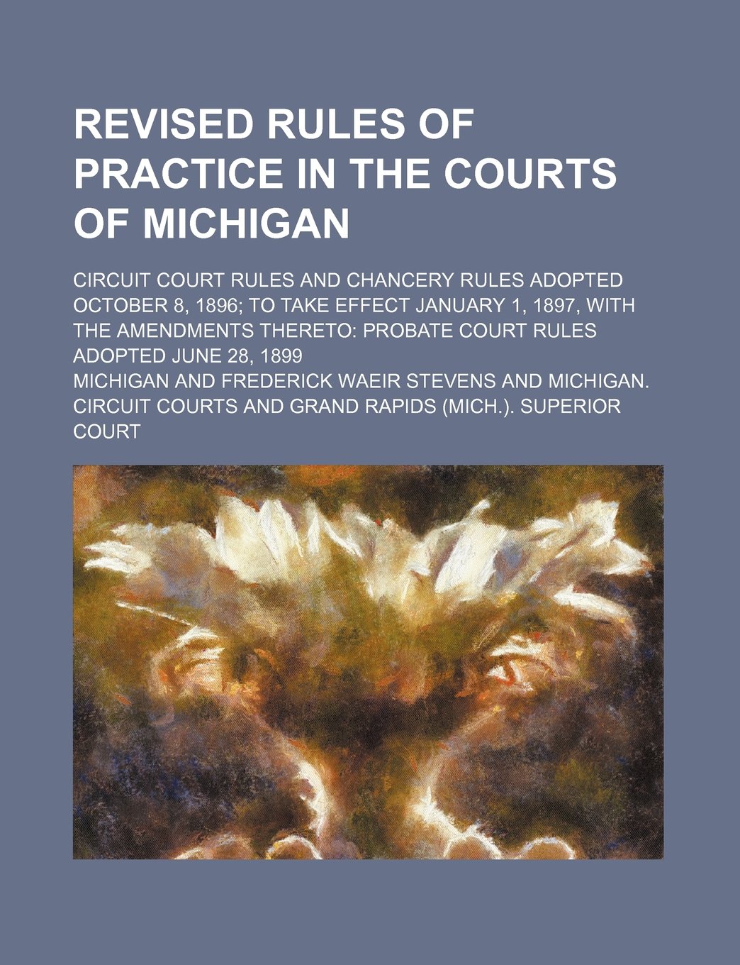 Revised Rules of Practice in the Courts of Michigan; Circuit Court Rules and Chancery Rules Adopted October 8, 1896 to Take Effect January 1, 1897, ... Probate Court Rules Adopted June 28, 1899 Books