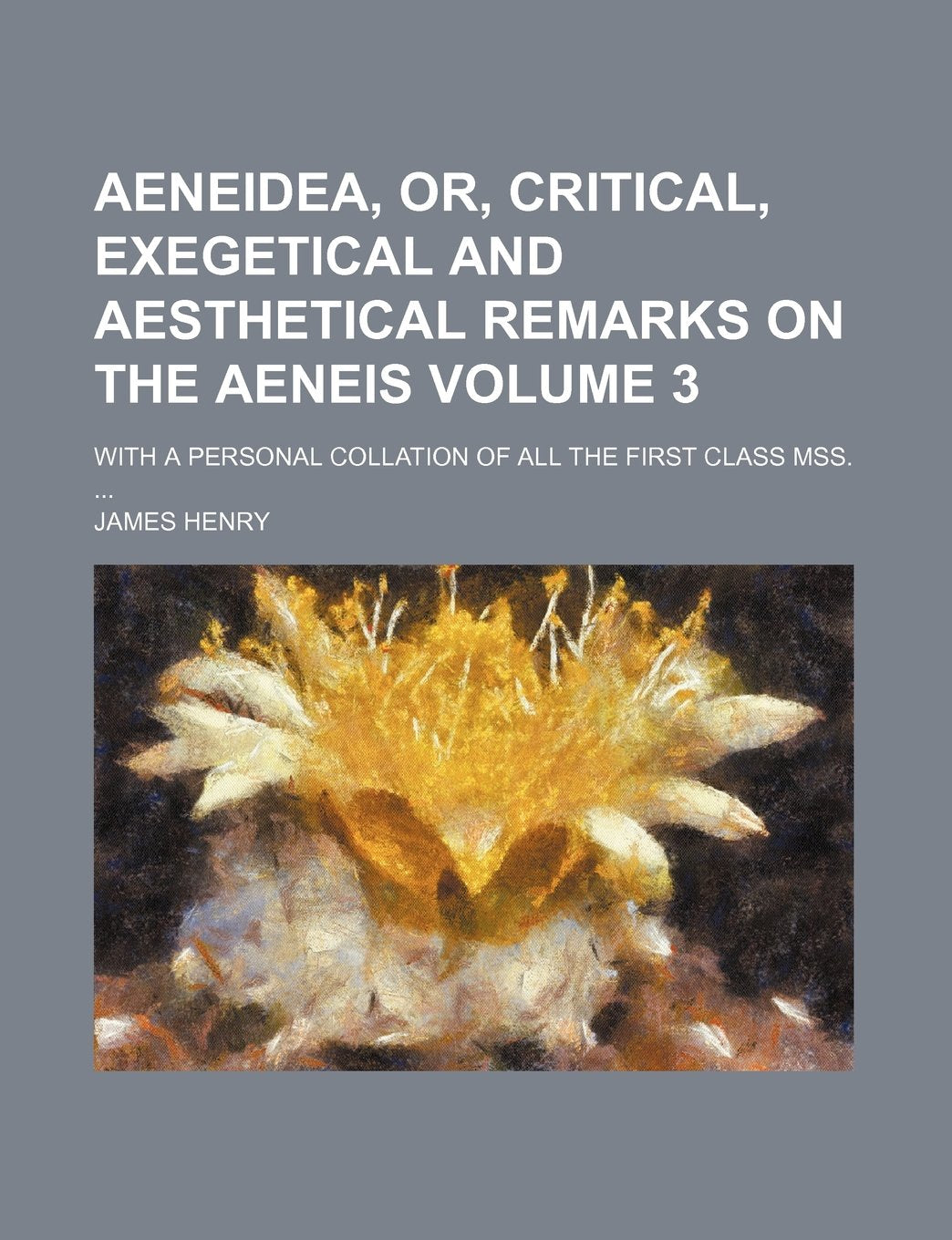 Aeneidea, Or, Critical, Exegetical and Aesthetical Remarks on the Aeneis; With a Personal Collation of All the First Class Mss. Volume 3 Books