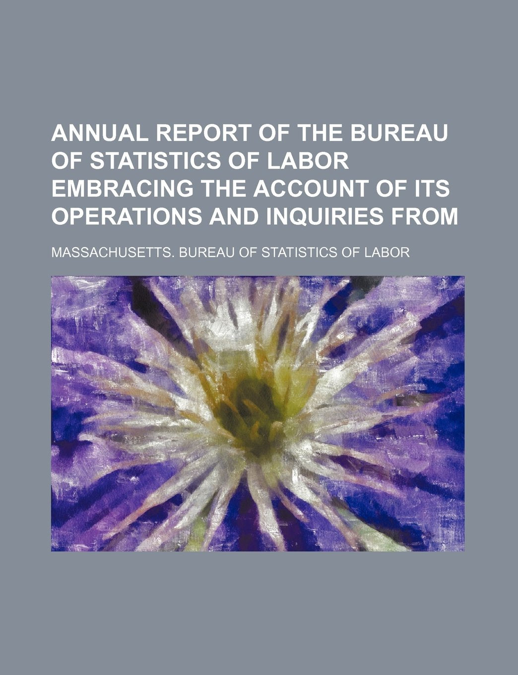 Annual Report of the Bureau of Statistics of Labor Embracing the Account of Its Operations and Inquiries from Books