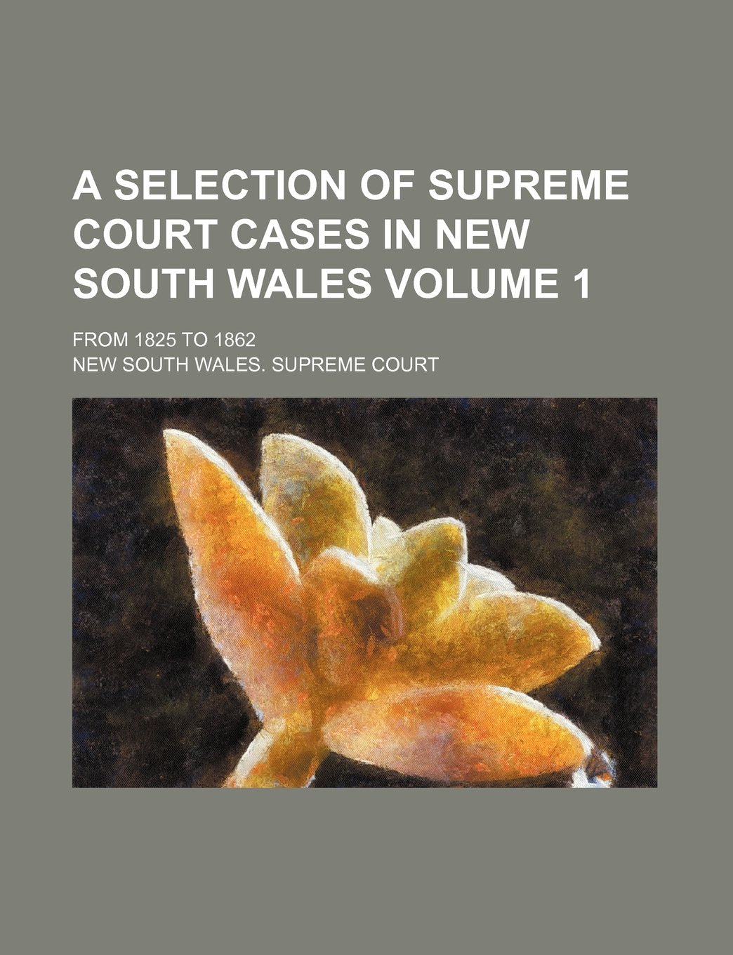 A Selection of Supreme Court Cases in New South Wales Volume 1; From 1825 to 1862 Books