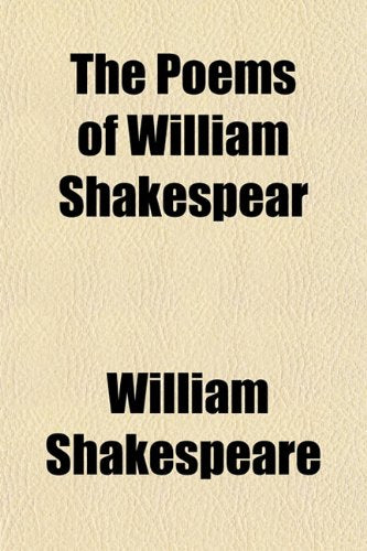 The Poems of William Shakespear Books