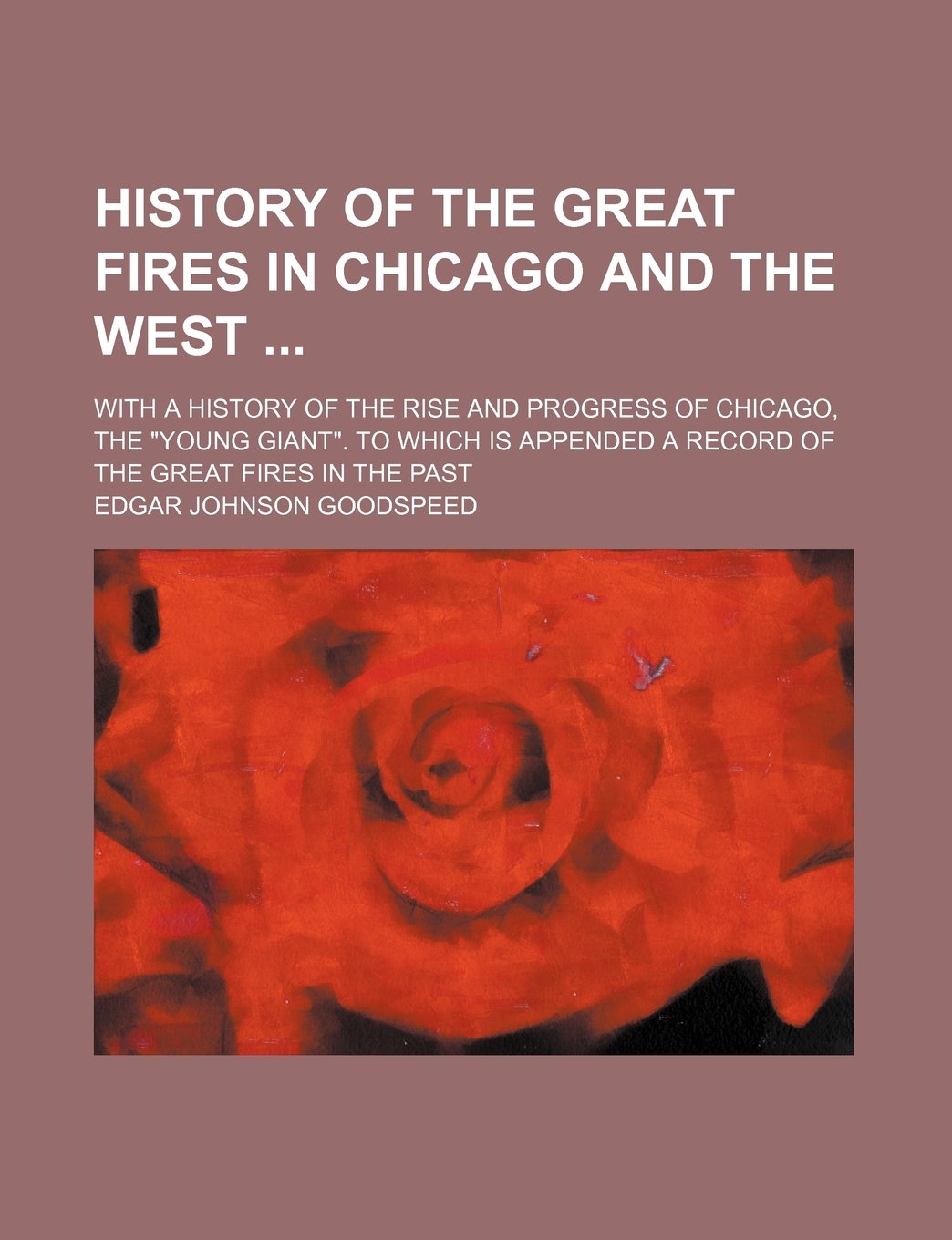 History of the Great Fires in Chicago and the West; With a History of the Rise and Progress of Chicago, the "Young Giant." to Which Is Appended a Record of the Great Fires in the Past Politics & History
