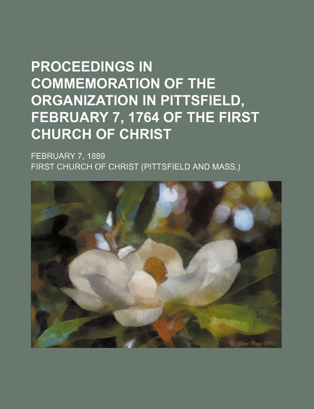 Proceedings in Commemoration of the Organization in Pittsfield, February 7, 1764 of the First Church of Christ; February 7, 1889 Books