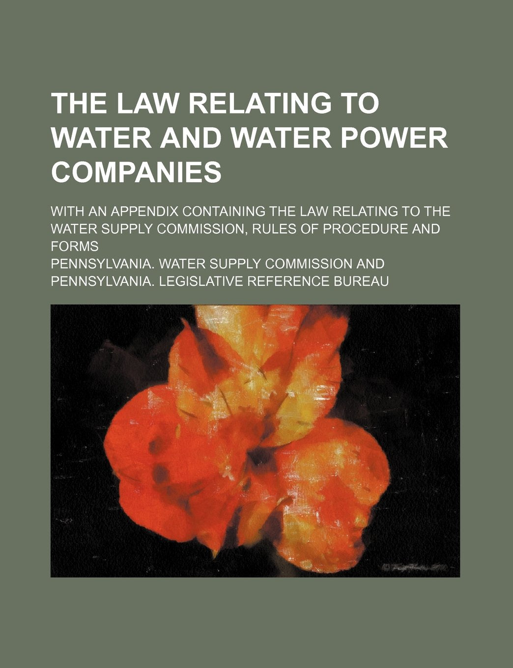 The Law Relating to Water and Water Power Companies; With an Appendix Containing the Law Relating to the Water Supply Commission, Rules of Procedure and Forms Books