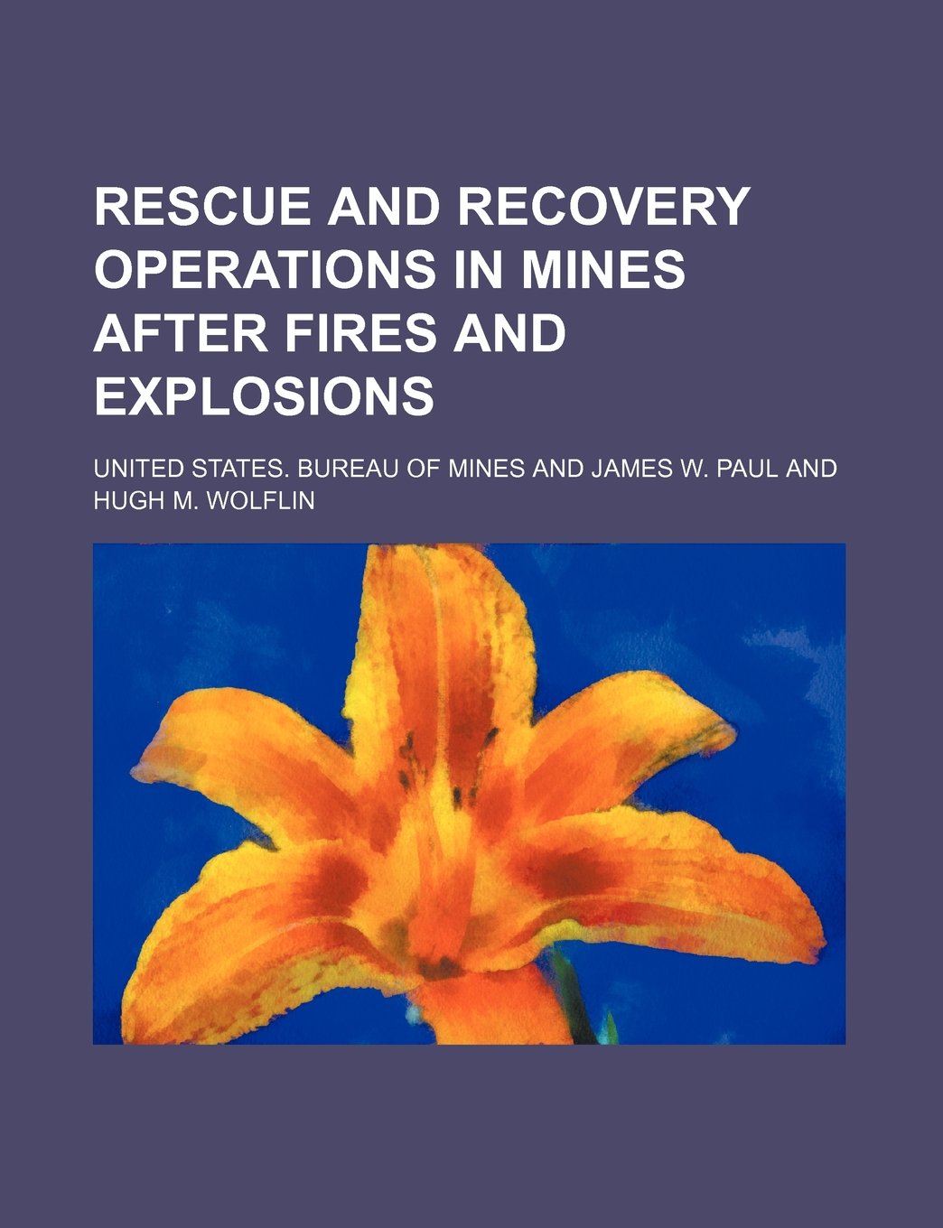 Rescue and Recovery Operations in Mines After Fires and Explosions Books