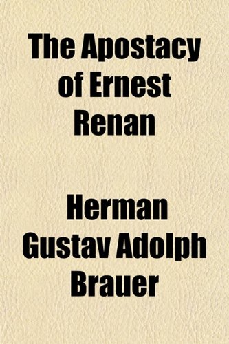 The Apostacy of Ernest Renan Books