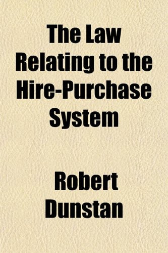 The Law Relating to the Hire-Purchase System Books