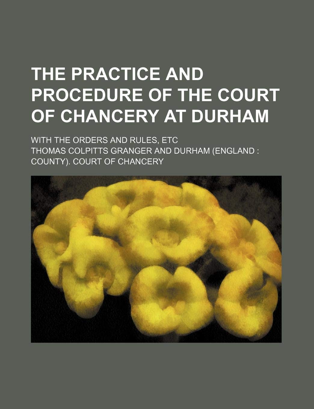 The Practice and Procedure of the Court of Chancery at Durham; With the Orders and Rules, Etc Books