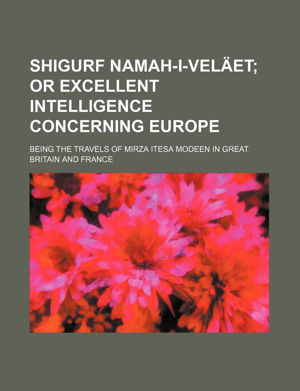 Shigurf Namah-I-Velaet; Or Excellent Intelligence Concerning Europe. Being the Travels of Mirza Itesa Modeen in Great Britain and France book