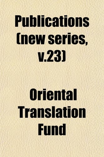 Publications (New Series, V.23) Books