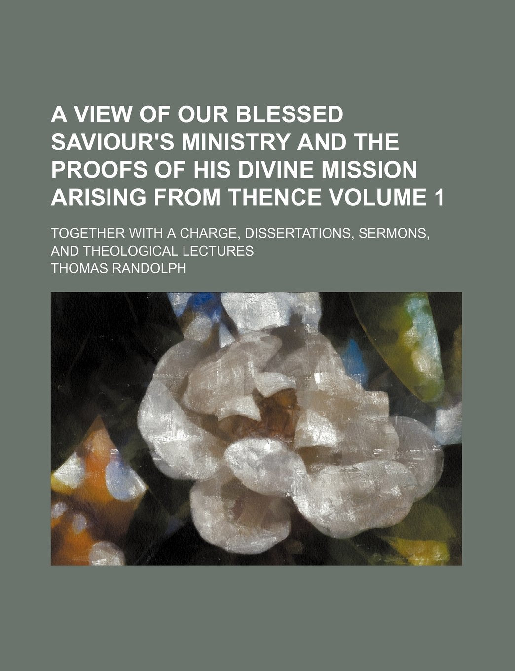 A View of Our Blessed Saviour's Ministry and the Proofs of His Divine Mission Arising from Thence Volume 1; Together with a Charge, Dissertations, Sermons, and Theological Lectures Books