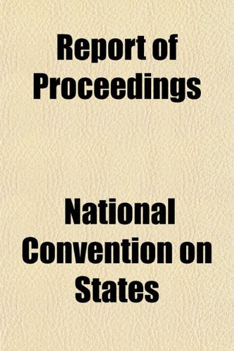 Report of Proceedings Books