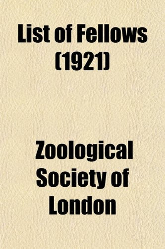 List of Fellows (1921) Books