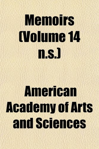 Memoirs (Volume 14 N.S.) Books
