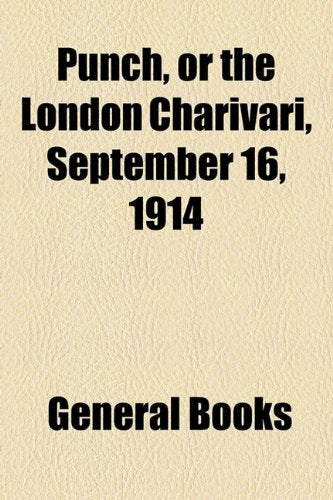 Punch, or the London Charivari, September 16, 1914 Manga