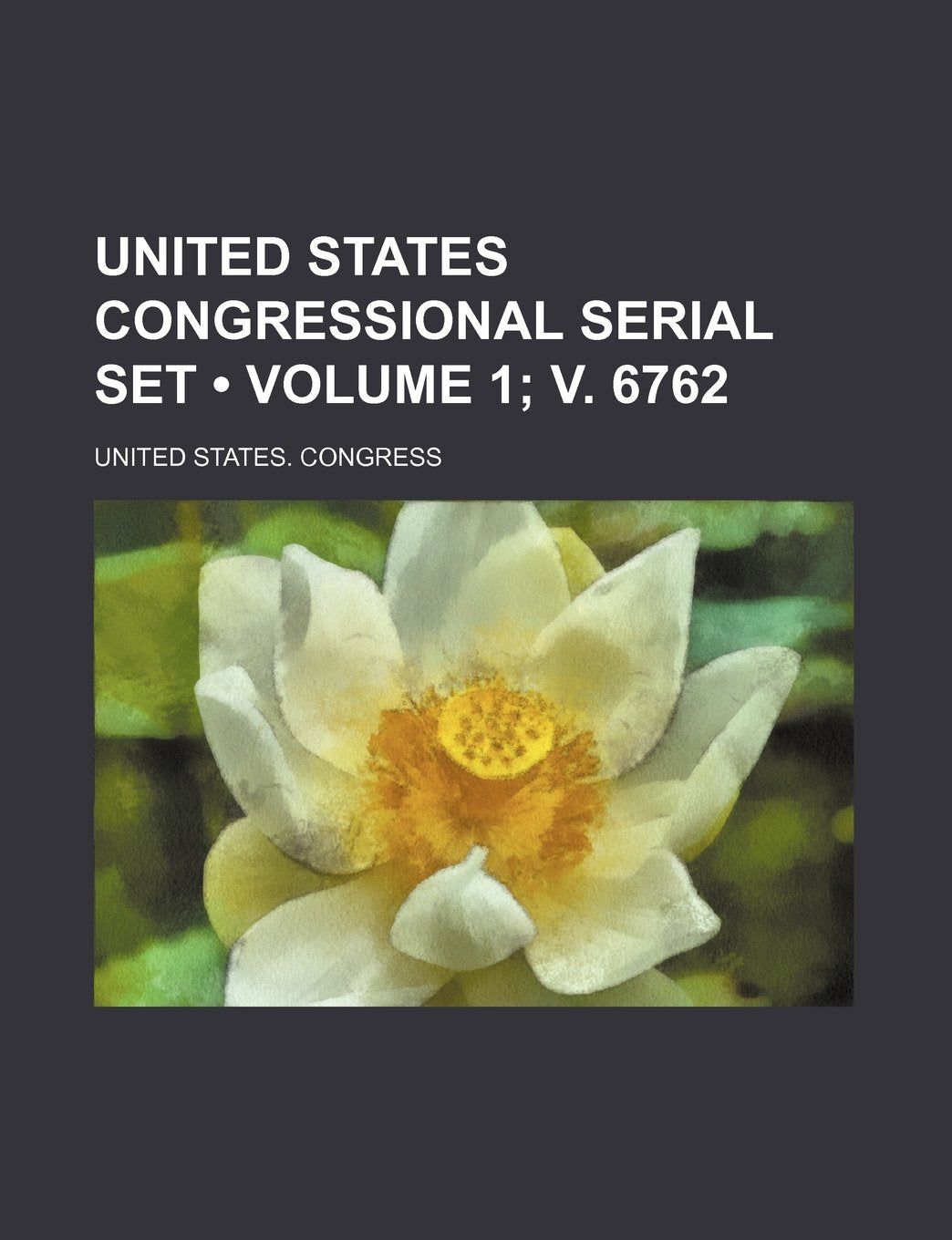 United States Congressional Serial Set (Volume 1; V. 6762) Books