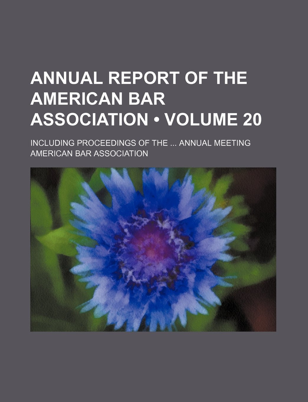 Annual Report of the American Bar Association (Volume 20); Including Proceedings of the Annual Meeting Books