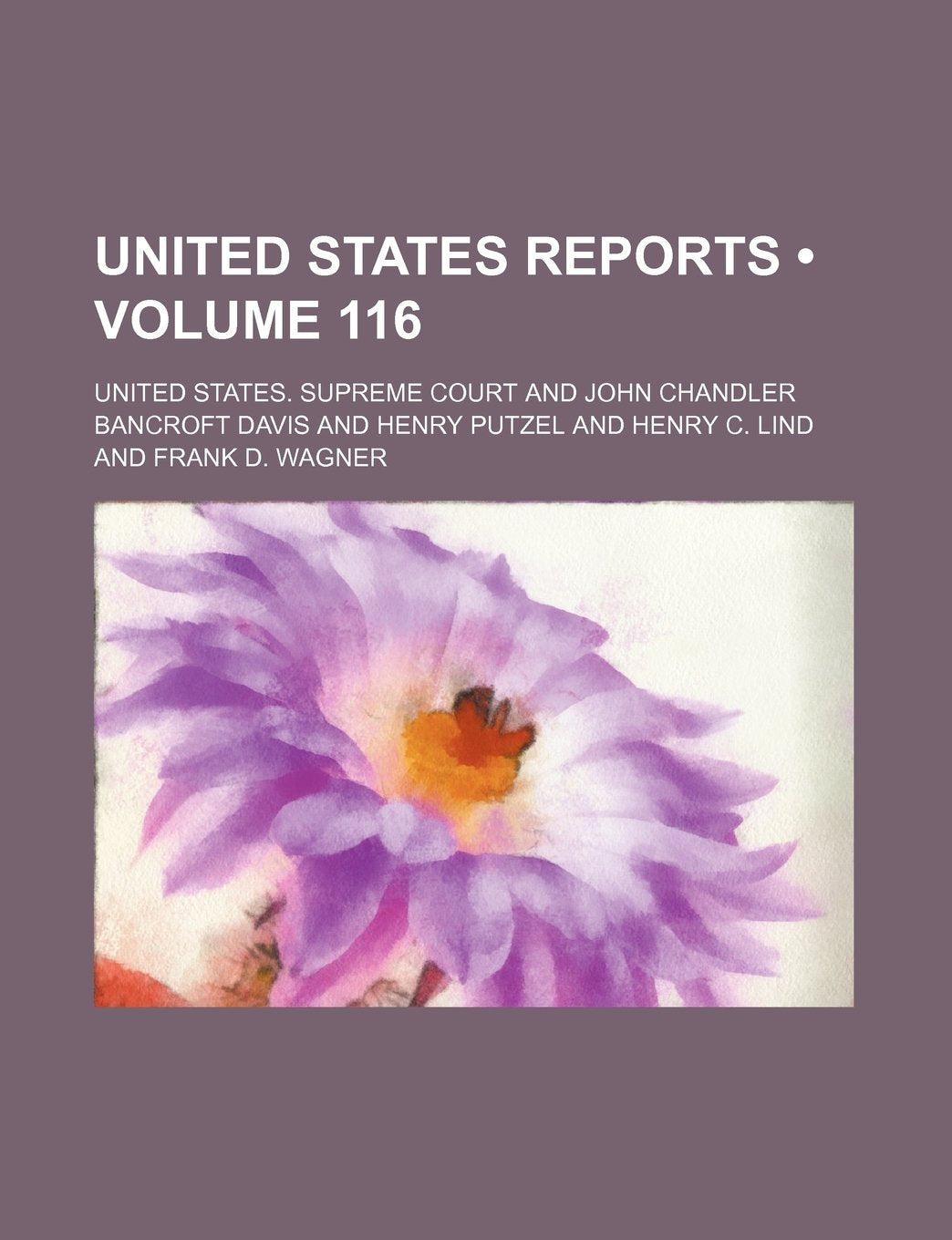 United States Reports (Volume 116) Books
