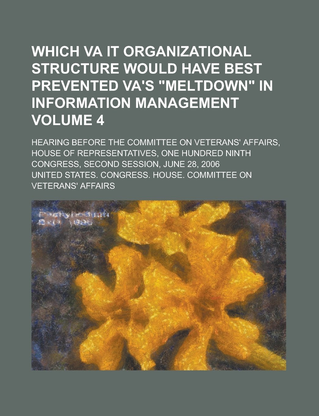Which Va It Organizational Structure Would Have Best Prevented Va's Meltdown in Information Management; Hearing Before the Committee on Veterans' Affa Books