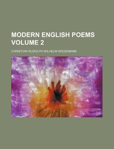 Modern English Poems Volume 2 Books