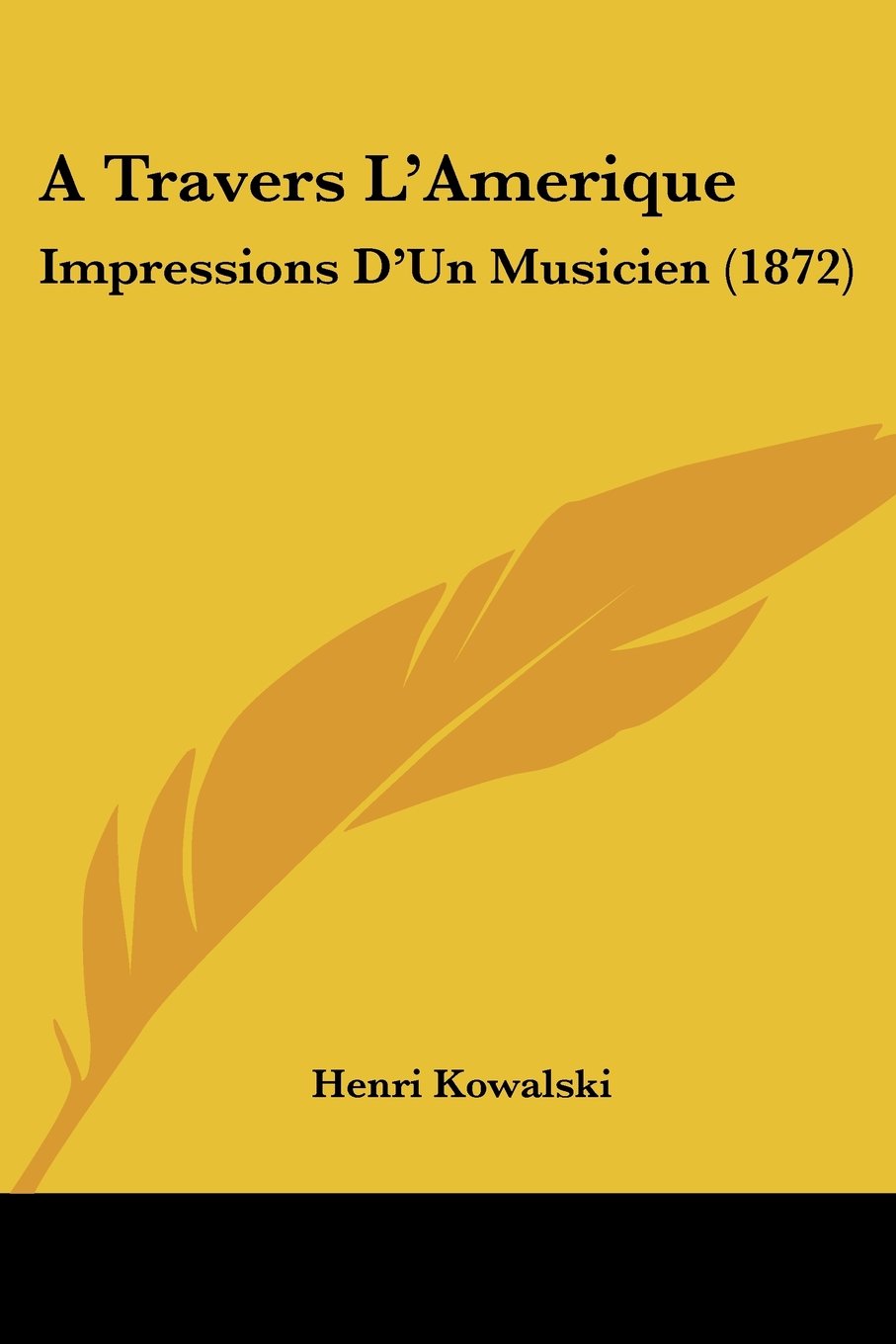A Travers L'Amerique: Impressions D'Un Musicien (1872) Contemporary literature