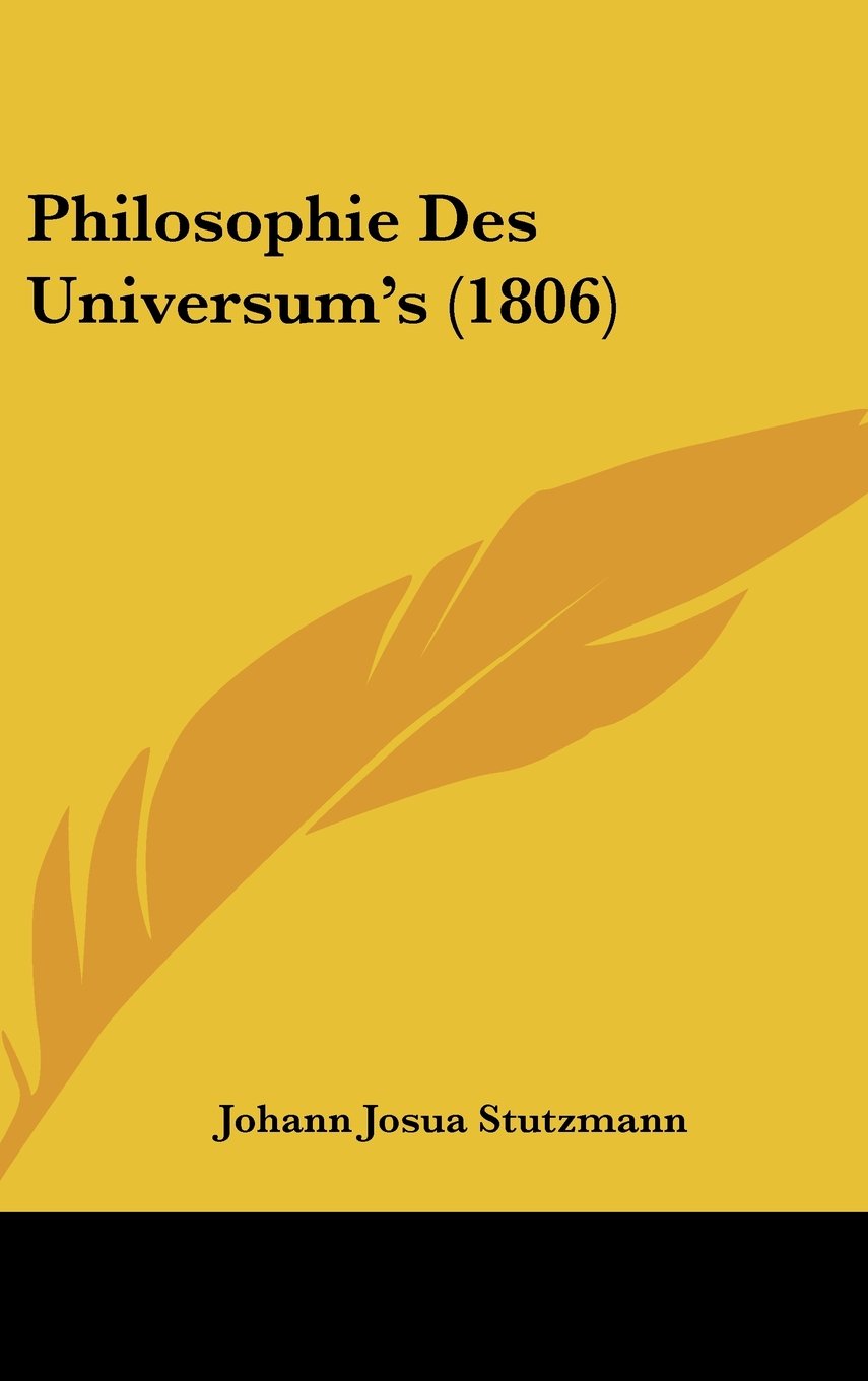 Philosophie Des Universum's (1806) Contemporary literature