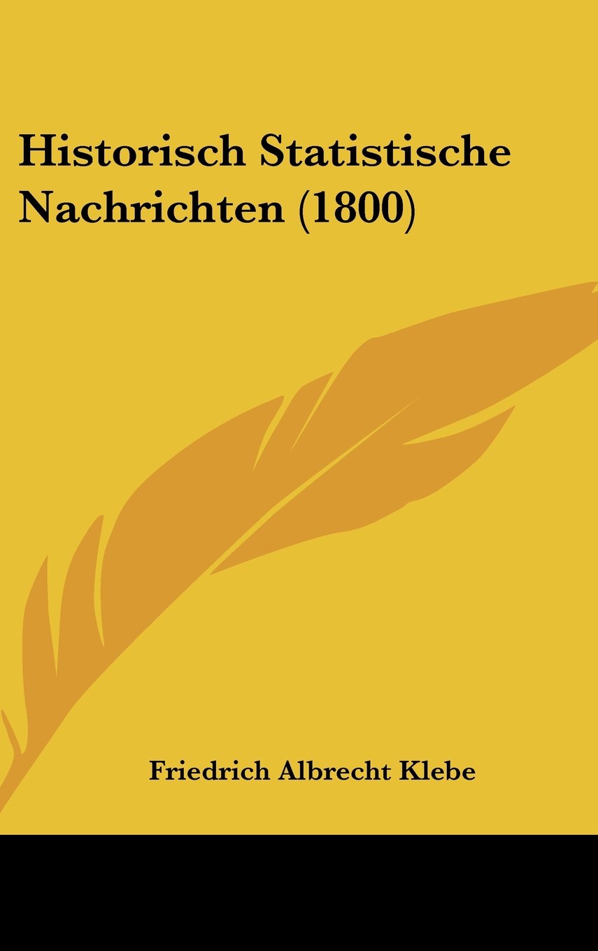 Historisch Statistische Nachrichten (1800) Contemporary literature