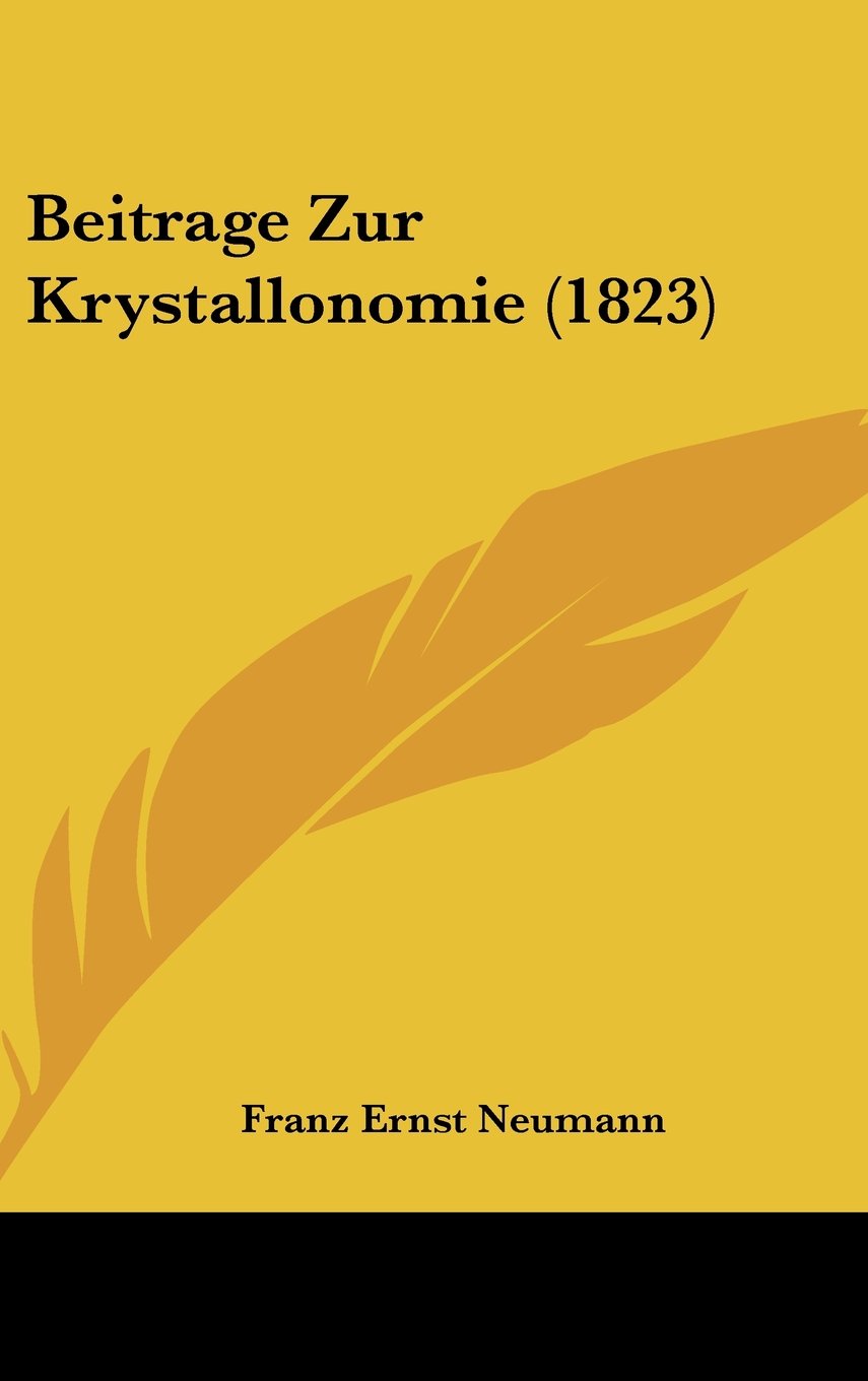 Beitrage Zur Krystallonomie (1823) Contemporary literature