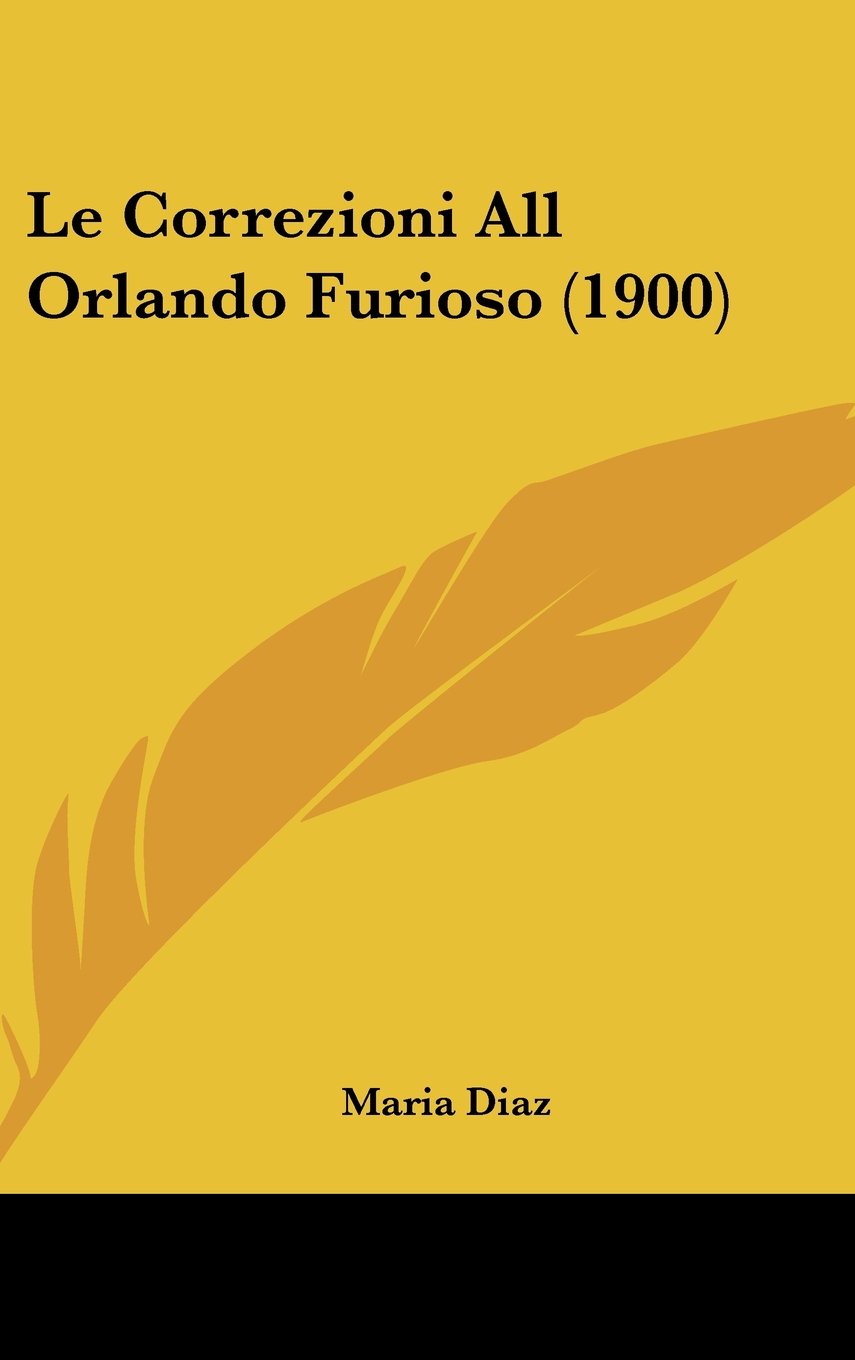 Le Correzioni All Orlando Furioso (1900) Contemporary literature