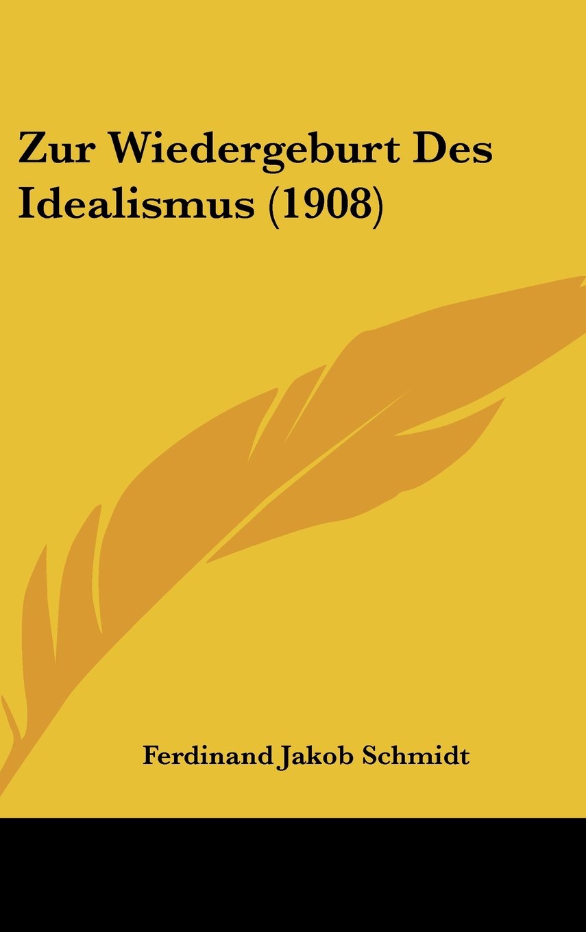 Zur Wiedergeburt Des Idealismus (1908) Books