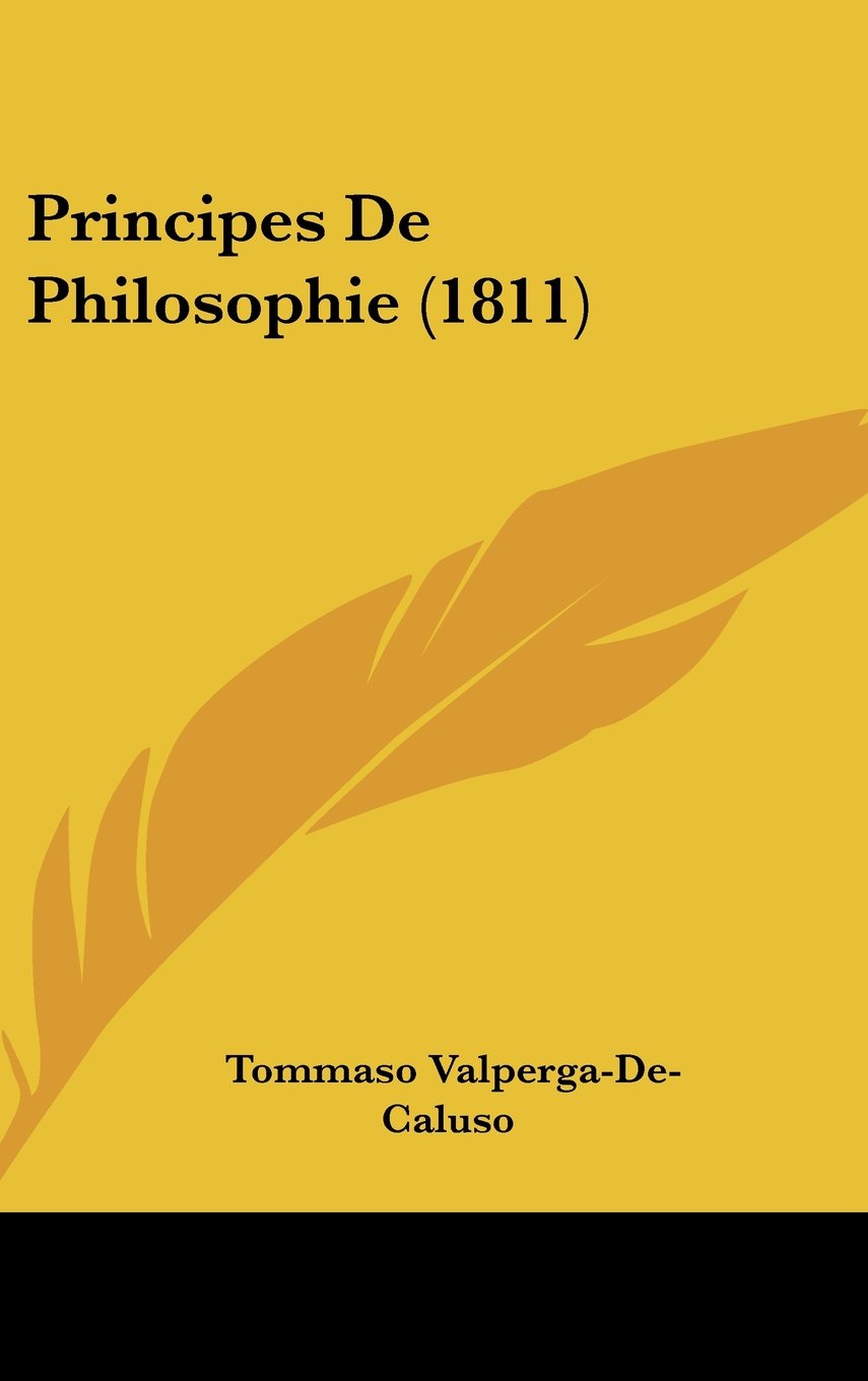Principes De Philosophie (1811) Contemporary literature