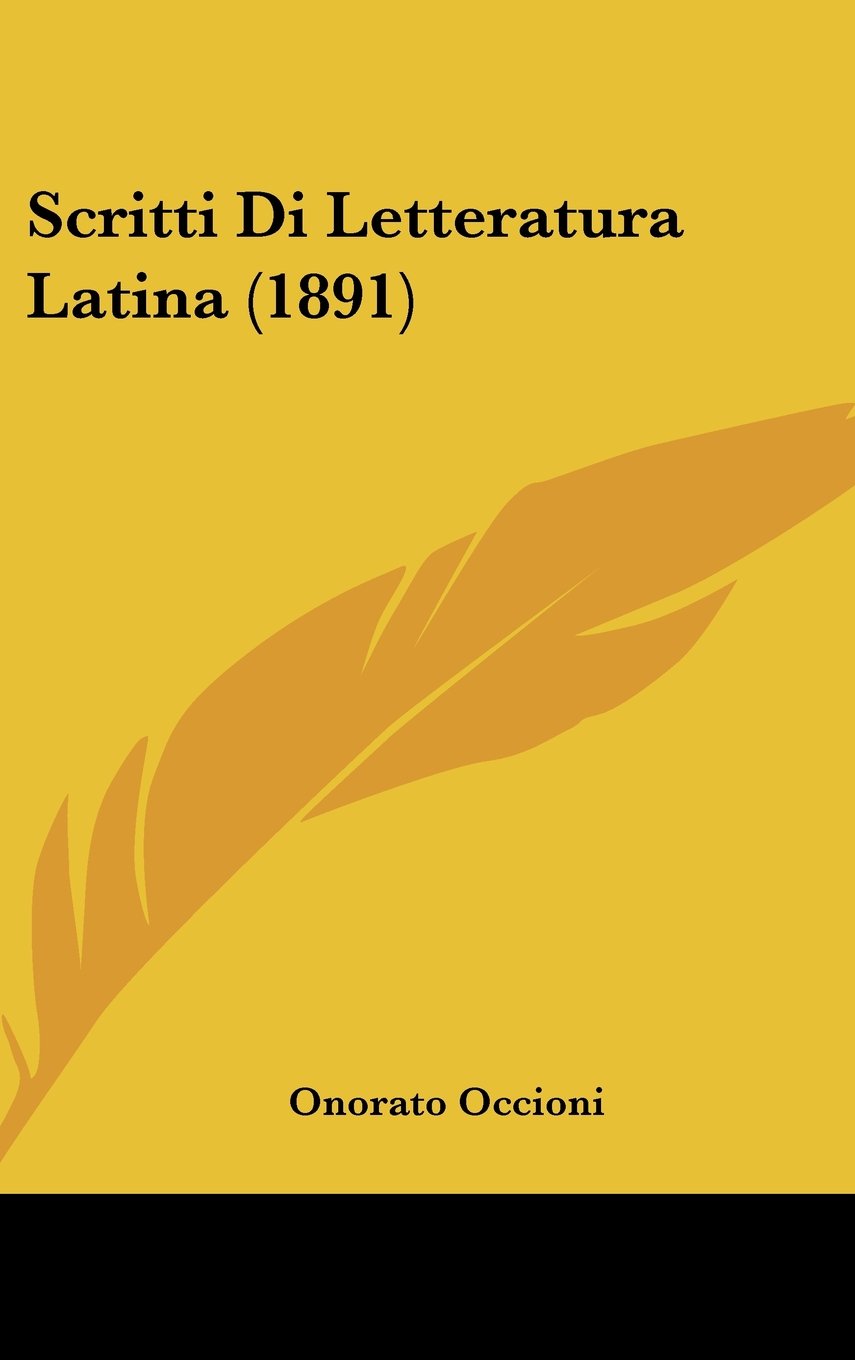 Scritti Di Letteratura Latina (1891) Contemporary literature