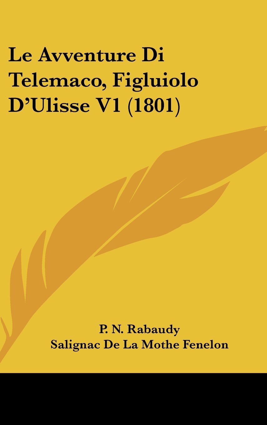 Le Avventure Di Telemaco, Figluiolo D'Ulisse V1 (1801) Contemporary literature