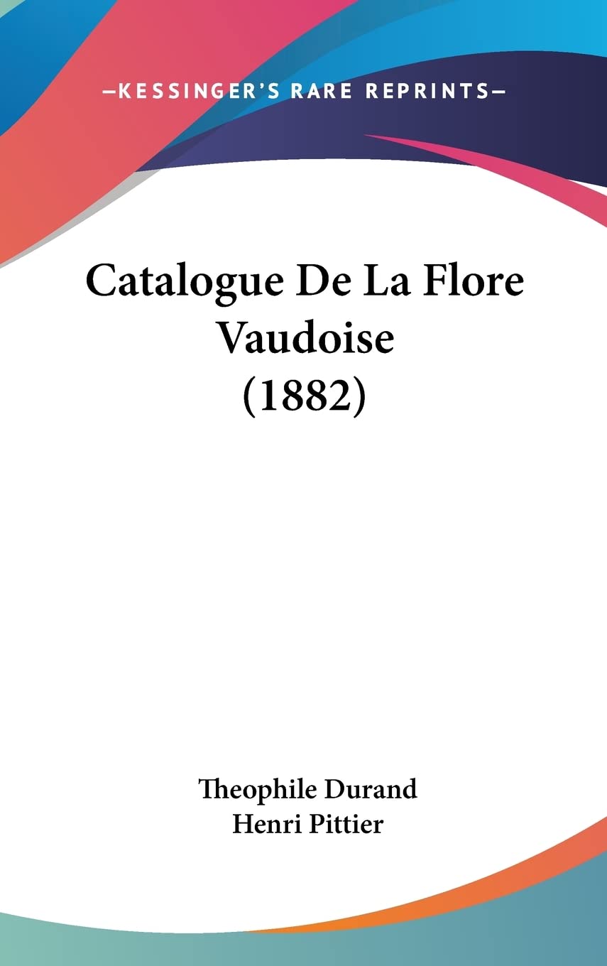 Catalogue De La Flore Vaudoise (1882) book