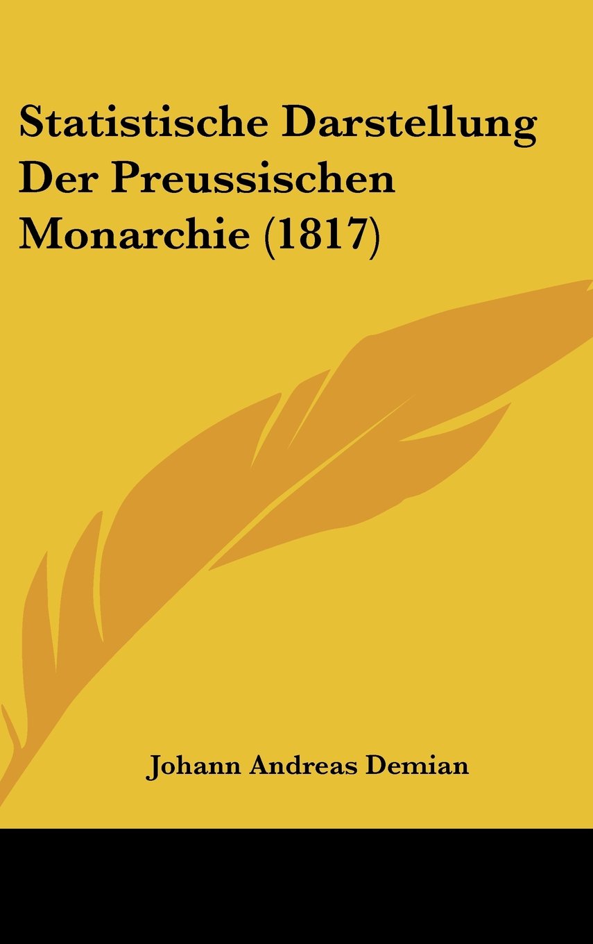 Statistische Darstellung Der Preussischen Monarchie (1817) Contemporary literature