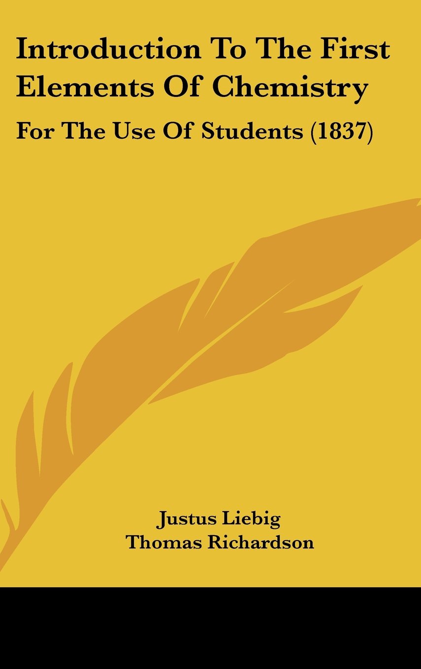 Introduction To The First Elements Of Chemistry: For The Use Of Students (1837) Books