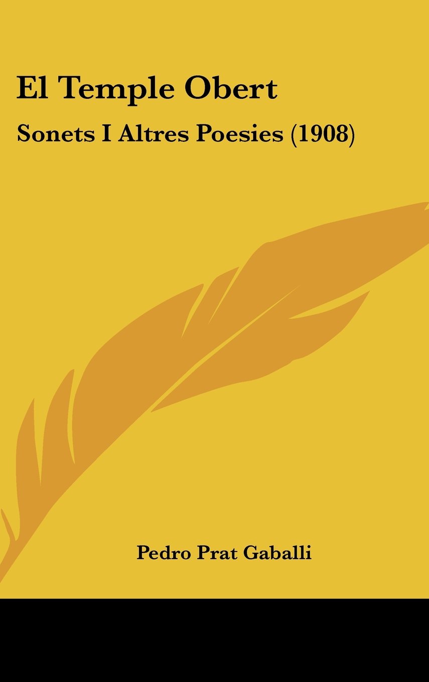 El Temple Obert: Sonets I Altres Poesies (1908) Contemporary literature