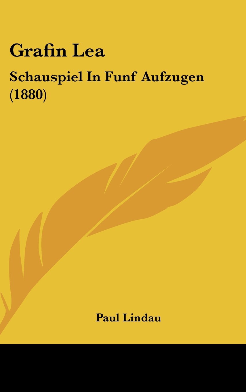 Grafin Lea: Schauspiel In Funf Aufzugen (1880) Books