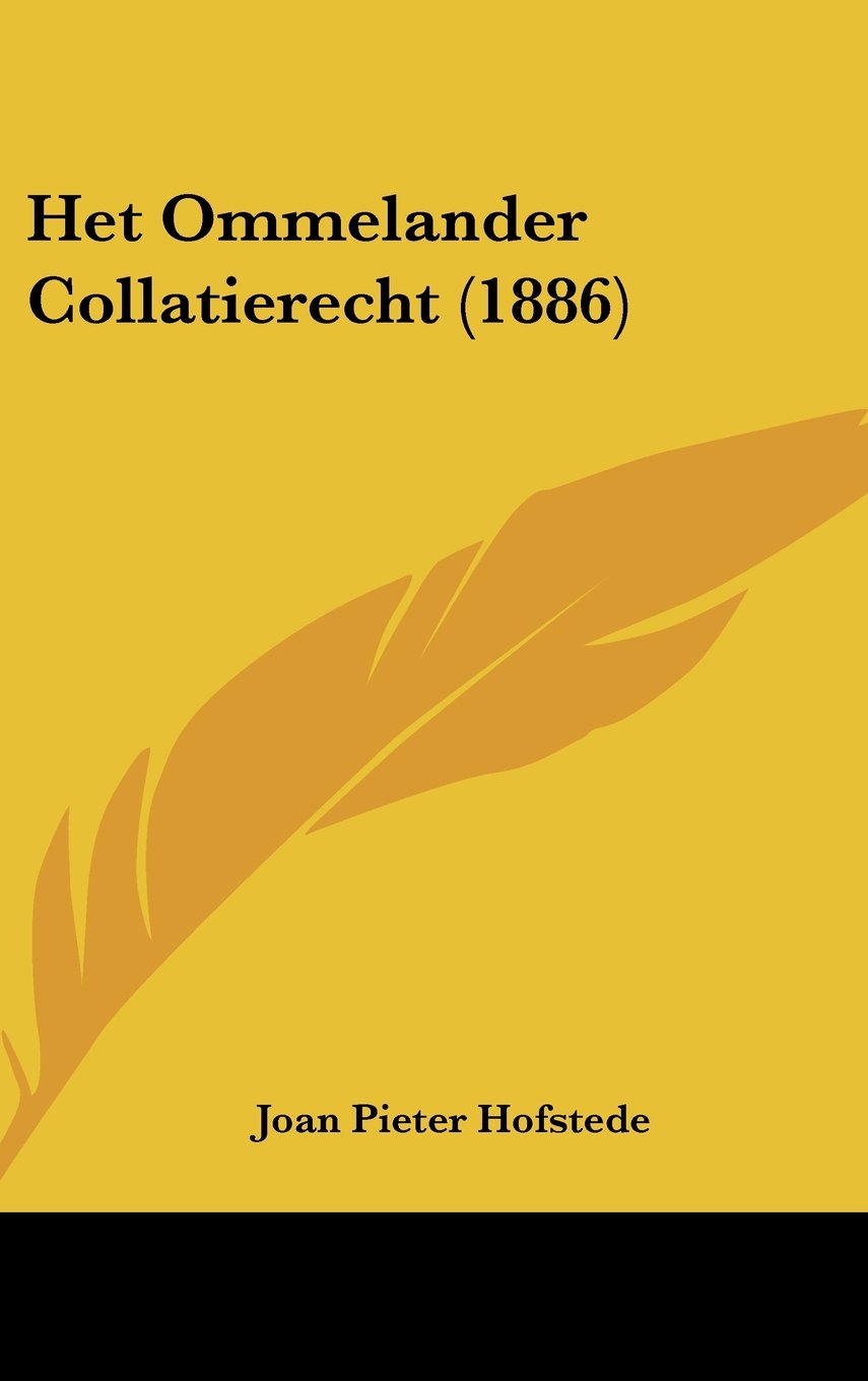 Het Ommelander Collatierecht (1886) Books